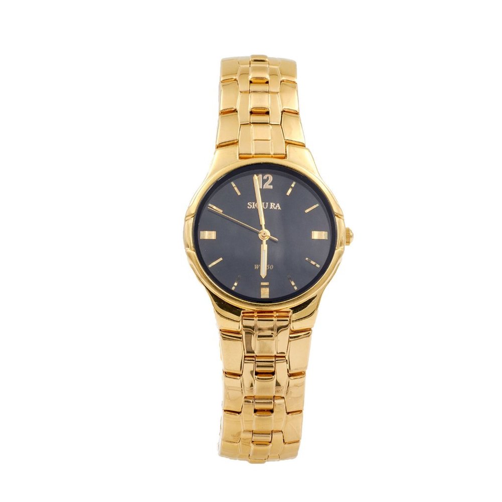 Sicura Stainless Steel Gold/Black Watch